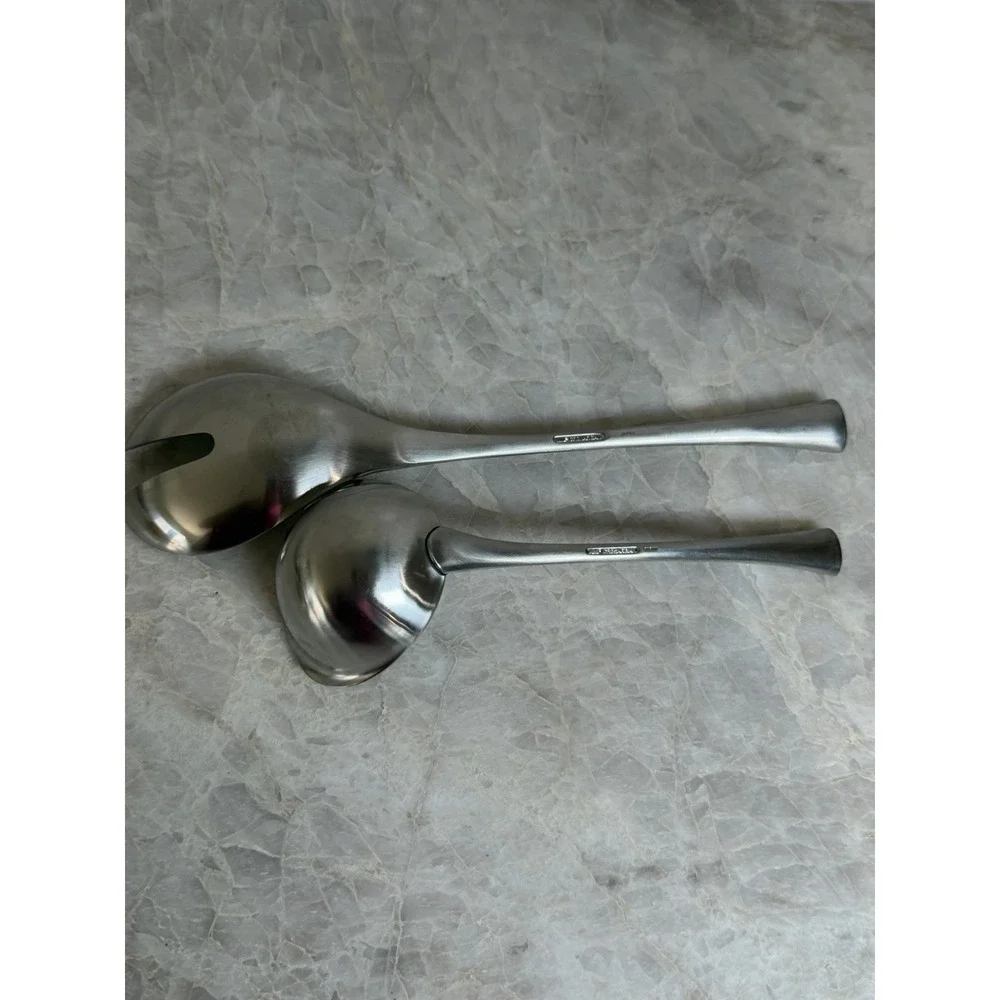 Vintage WMF Cromargan Japan 2pc Salad Serving Spoon Fork Set